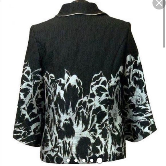 Joseph Ribkoff black and silver jacket Size 10 - Picture 7 of 12